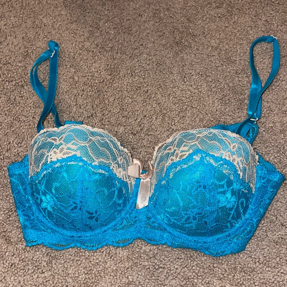 Blue Lace Bra